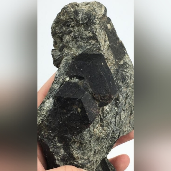 Metamorphic schist, metamorphosis mica, Garnet mica in schist,Opaque garnets - Picture 1 of 6